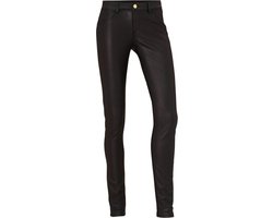Supertrash - Spijkerbroek Dames Volwassenen - Broek - Jeans - Mid Waist -  Leer - Zwart... | bol.com