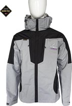 Gore-Tex® Outdoor-strategy regenjas 100% waterdicht ademend en warm outer shell zwart XL