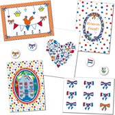Koningsdag kaarten set; 10 ansichtkaarten + 20 stickers | Studio Holland