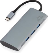MacBook Pro 7in1 USB C Hub 3x USB 3.0 4K HDMI USB c Oplader SD/TF Kaart 100W - Power Delivery - Grijs