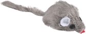 Kattenspeeltje Muis Laly met Ratel - Grijs - 5 x 2.5 x 2.5 cm
