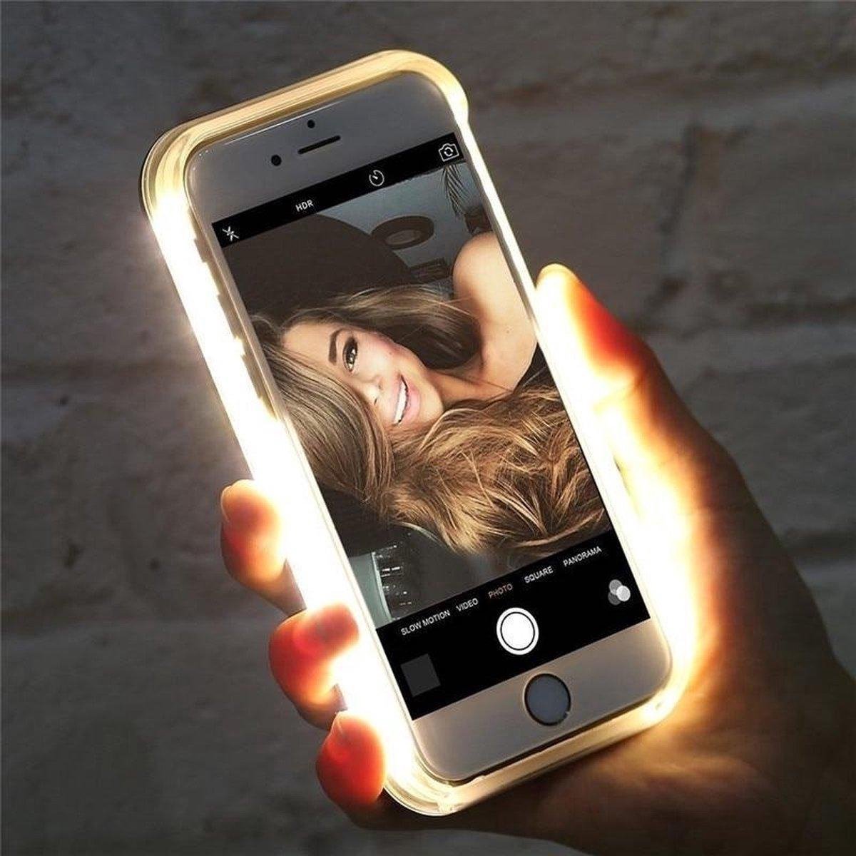 Telefoonhoes met licht LED-verlichting voor iPhone 11 - Smartphone hoesjes - Selfie lichtgevend -
