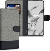 kwmobile telefoonhoesje voor Samsung Galaxy A52 / A52 5G / A52s 5G - Hoesje met pasjeshouder in grijs / zwart - Case met portemonnee