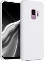 kwmobile telefoonhoesje voor Samsung Galaxy S9 - Hoesje met siliconen coating - Smartphone case in mat wit