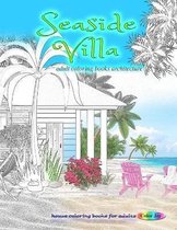 Seaside villa adult coloring books architecture, House coloring books for adults