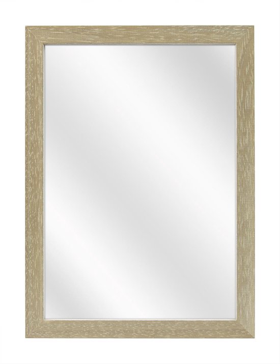 Spiegel met Vlakke Houten Lijst - Vergrijsd - 24 x 30 cm | bol.com