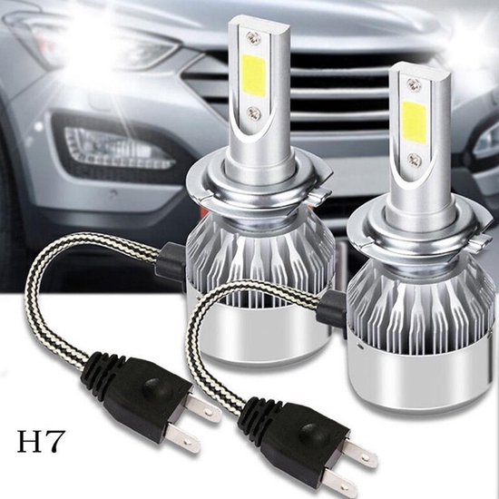 H7 LED lampen (set 2 stuks) 6000k CANbus geschikt Helder Wit 8000LM IP68 72  Watt /... | bol.com