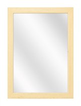 Spiegel met Vlakke Houten Lijst - Blank Ongelakt - 24 x 30 cm