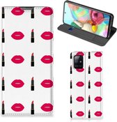 Beschermhoes Geschikt voor Samsung Galaxy A71 Telefoonhoesje Lipstick Kiss