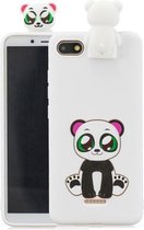 Voor Xiaomi Redmi 6A Cartoon schokbestendige TPU beschermhoes met houder (Panda)