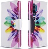 Voor Xiaomi CC9 Pro / Note 10 / Note 10 Pro Gekleurde tekening patroon Horizontale flip lederen tas met houder & kaartsleuven & portemonnee (Sun Flower)