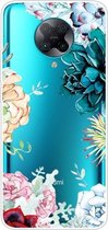 Voor Xiaomi Redmi K30 Pro schokbestendig geverfd transparant TPU beschermhoes (edelsteenbloem)