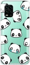 Voor Xiaomi Mi 10 Lite 5G schokbestendig geverfd transparant TPU beschermhoes (Emoji Bear)