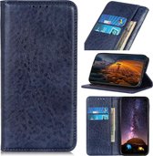 Voor HTC Desire 20 Pro Magnetische Crazy Horse Texture Horizontale Flip Leather Case met houder & kaartsleuven & portemonnee (blauw)