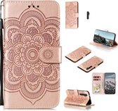 Voor Xiaomi Mi Note10 Lite Mandala Embossing Patroon Horizontale Flip PU lederen tas met houder & kaartsleuven & Walle & Lanyard (Rose Gold)
