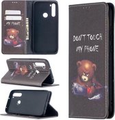 Voor Xiaomi Redmi Note 8T Gekleurde Tekening Patroon Onzichtbare Magnetische Horizontale Flip PU Lederen Case met Houder & Kaartsleuven & Portemonnee (Beer)