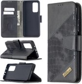 Voor Xiaomi Mi 10T / 10 Pro 5G Bijpassende kleur Krokodiltextuur Horizontale flip PU lederen tas met portemonnee & houder & kaartsleuven (zwart)