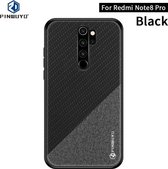Voor Geschikt voor Xiaomi RedMi Note 8 Pro PINWUYO Rong-serie schokbestendige pc + TPU + chemische vezeldoek beschermhoes (zwart)
