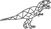 Hout-Kado - Dinosaurus #1 - Small - Zwart - Geometrische dieren en vormen - Hout - Lasergesneden- Wanddecoratie