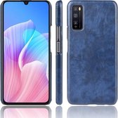 Voor Huawei Enjoy Z / Enjoy 20 Pro Schokbestendig Litchi Texture PC + PU-hoesje (blauw)