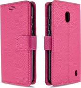 Voor Nokia 2.2 Litchi Texture Horizontaal Flip Leren Case met Houder & Kaartsleuven & Portemonnee & Fotolijst (Rose)