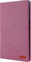 Voor Galaxy Tab S6 / T860 / T865 Doek Teature Horizontale Flip PU lederen tas met met houder & kaartsleuven & Pen Slot (Rose Red)