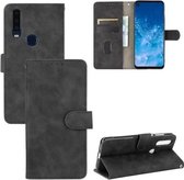 Voor Motorola Moto P40 Power / One Action Effen kleur Huidgevoel Magnetische gesp Horizontale flip kalftextuur PU lederen tas met houder & kaartsleuven & portemonnee (zwart)