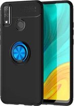 Voor Huawei Y8S metalen ringhouder 360 graden roterende TPU-hoes (zwart + blauw)