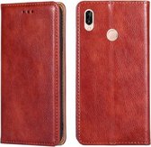 Voor Huawei P20 lite / Nova 3e PU + TPU Glans Olie Effen Kleur Magnetische Horizontale Flip Leren Case met Houder & Kaartsleuf & Portemonnee (Bruin)