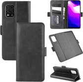 Voor XiaoMi Mi 10 Lite 5G Dual-side magnetische gesp horizontale flip lederen tas met houder & kaartsleuven & portemonnee (zwart)