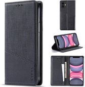 Voor iPhone 11 MUXMA MX109 horizontale flip lederen tas met houder en kaartsleuf en portemonnee (zwart)