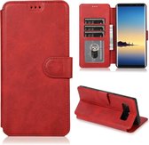 Voor Samsung Galaxy Note 8 Kalf Textuur Magnetische Gesp Horizontale Flip Leren Case met Houder & Kaartsleuven & Portemonnee & Fotolijst (Rood)