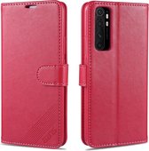 Voor Geschikt voor Xiaomi Mi Note 10 Lite AZNS Sheepskin Texture Horizontale Flip Leather Case met houder & kaartsleuven & portemonnee (rood)