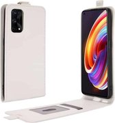 Voor OPPO Realme X7 Pro R64 Textuur Enkele Verticale Flip Lederen Beschermhoes met Kaartsleuven & Fotolijst (Wit)