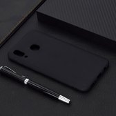 Voor Galaxy A30 Candy Color TPU Case (zwart)