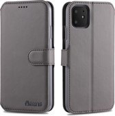 Voor iphone 11 AZNS kalf textuur magnetische horizontale flip pu lederen case met houder & kaartsleuven & fotolijst (grijs)