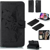 Veerpatroon Litchi Texture Horizontale Flip Leren Case met Portemonnee & Houder & Kaartsleuven voor Galaxy A70 (Zwart)