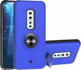 Voor Vivo V17 Pro 2 in 1 pc + TPU beschermhoes met 360 graden roterende ringhouder (donkerblauw)