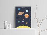 Zonnestelsel/ruimte poster voor kinderkamer (40x60 cm)
