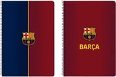 Schrift met Ringen F.C. Barcelona A4 Kastanjebruin Marineblauw