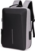 ZaCia Business Laptop Rugzak Inclusief USB Poort en cijferslot Grijs - Multifunctionele Rugzak  - Anti diefstal - Waterdicht -  35L - 15.6 -17 Inch Laptop vak