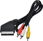 RGB Scart Naar Composiet 3RCA (m) kabel 3 RCA - Video kabel -Audio en Video TV Kabel - Zwart - 1.50meter