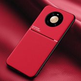 Voor Huawei Mate 40 Classic Tilt Strip Grain Magnetisch Schokbestendig PC + TPU-hoesje (rood)