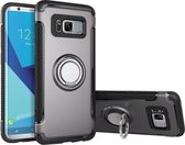 Voor Galaxy S8 Telefoon Ring Armor TPU + PC 360 Graden Rotatie Magnetische Telefoon Ring Stent Combinatie Case (Grijs)