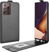 Voor Samsung Galaxy Note20 Ultra 5G R64 Textuur Enkele Verticale Flip Lederen Beschermhoes met Kaartsleuven & Fotolijst (Zwart)