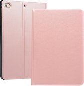 Effen kleur elastische holster horizontale flip lederen tas voor iPad mini 4 / mini 5, met houder en slaap / wekfunctie (rose goud)