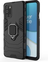 Voor OnePlus 8T PC + TPU schokbestendige beschermhoes met magnetische ringhouder (zwart)
