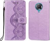 Voor Xiaomi Redmi K30 Pro Flower Vine Embossing Pattern Horizontale Flip Leather Case met Card Slot & Holder & Wallet & Lanyard (Purple)