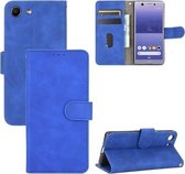 Voor Sony Xperia Ace Effen Kleur Huid Voel Magnetische Gesp Horizontale Flip Kalfsstructuur PU Lederen Case met Houder & Kaartsleuven & Portemonnee (Blauw)