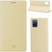 Voor Samsung Galaxy A31 ViLi schokbestendige TPU + PU horizontale flip beschermhoes met kaartsleuf en houder (goud)